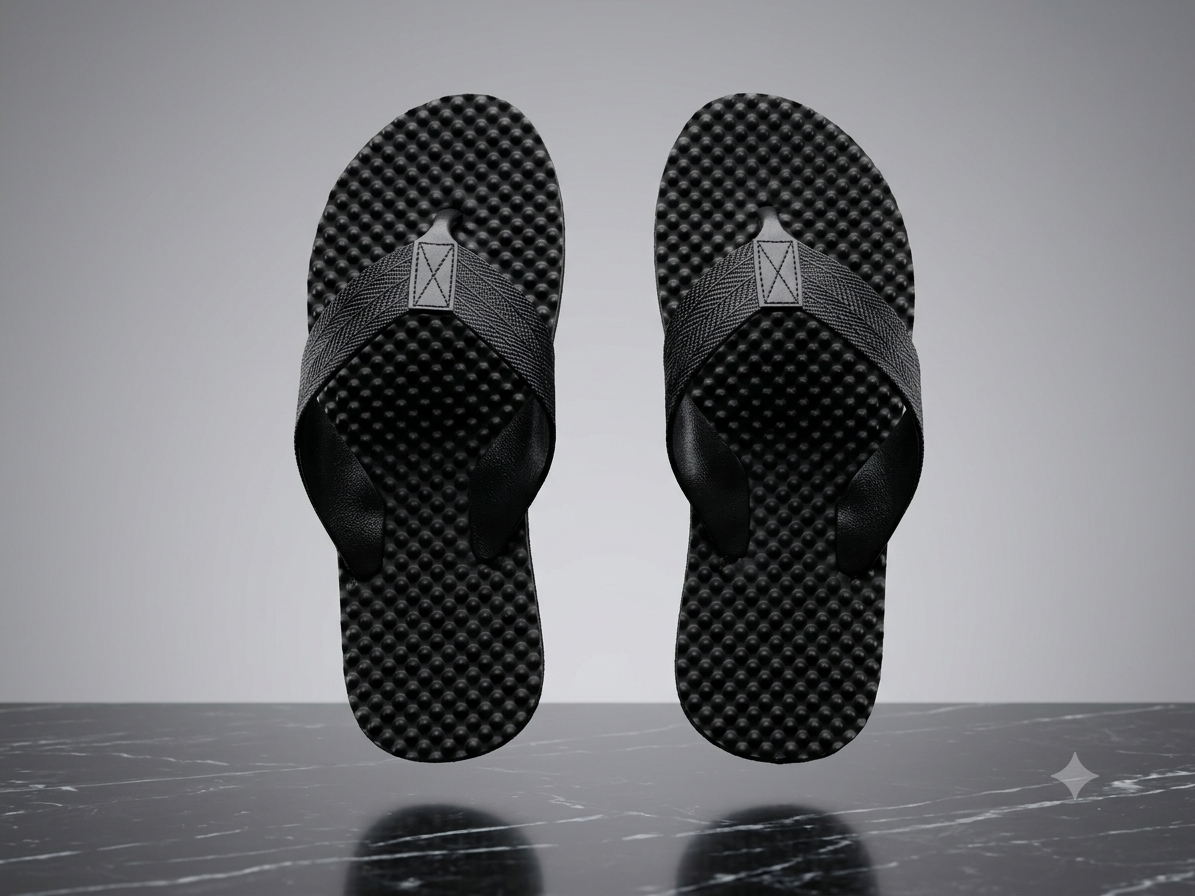 JFF Men Regular Black Slippers - Image 9