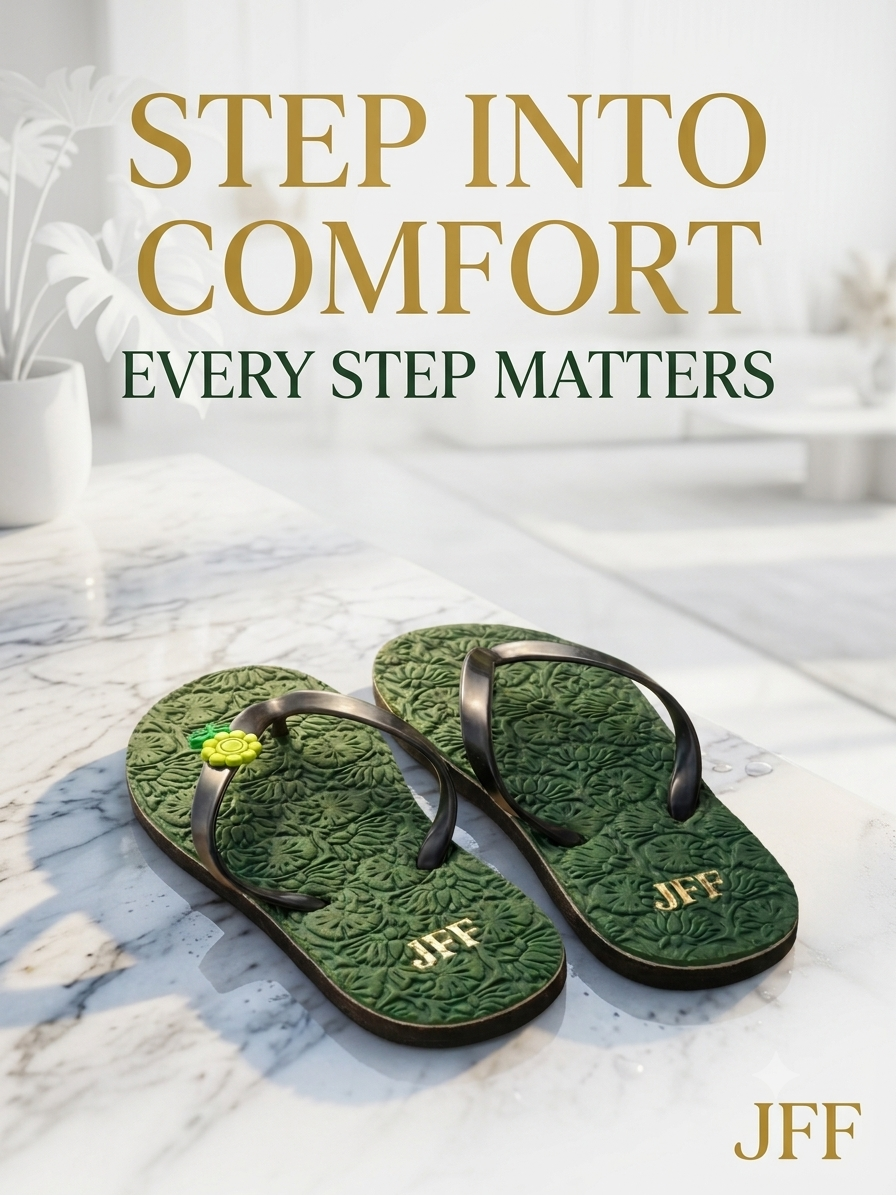 JFF Women Bathroom Green Slippers - Image 3