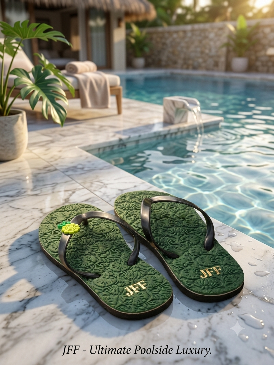 JFF Women Bathroom Green Slippers - Image 7