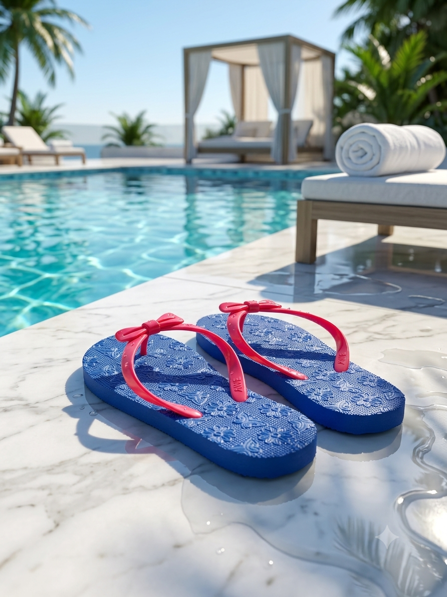 JFF Women Orthopedic Blue Slippers - Image 9