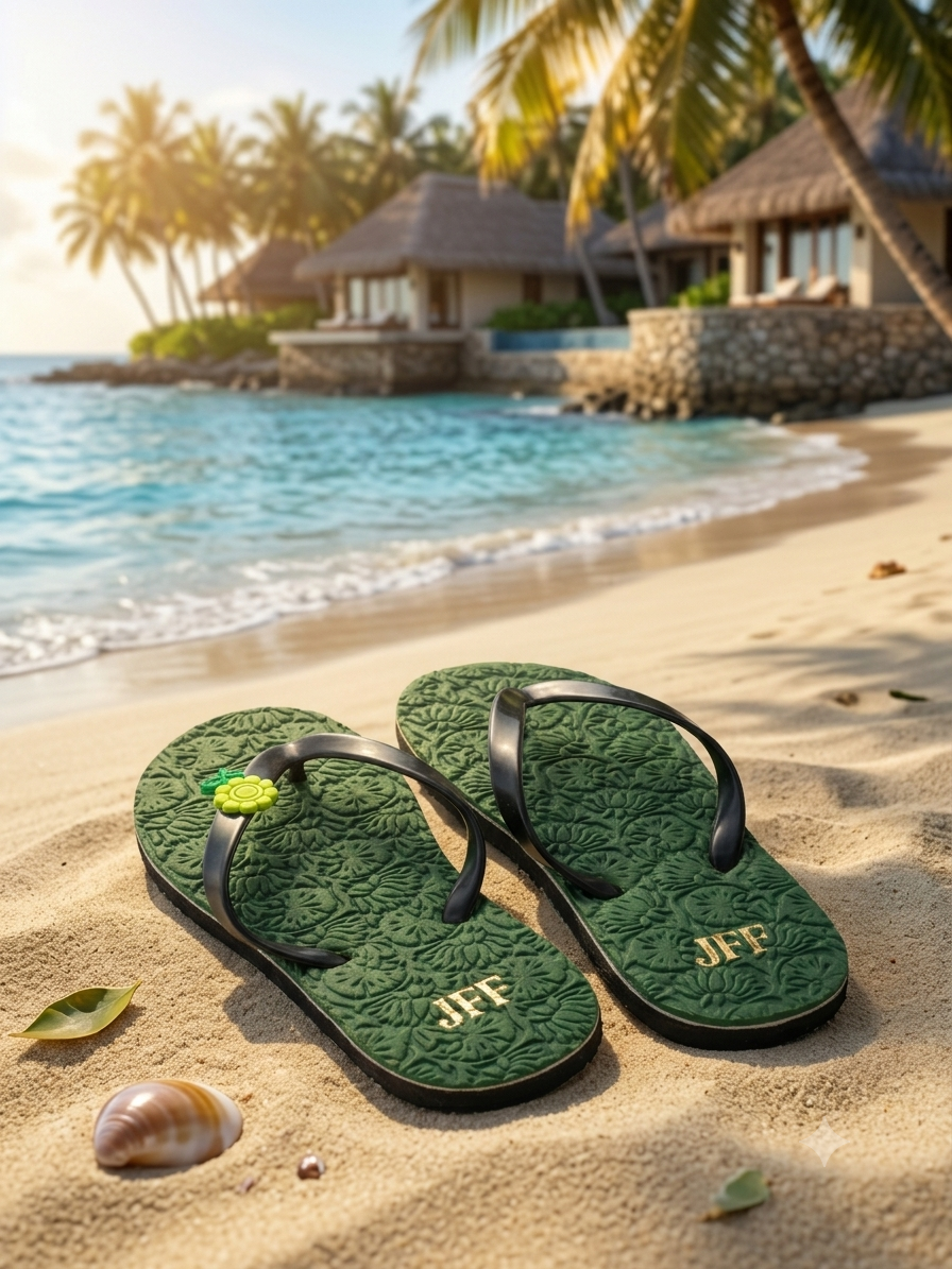 JFF Women Regular Green Slippers - Image 2