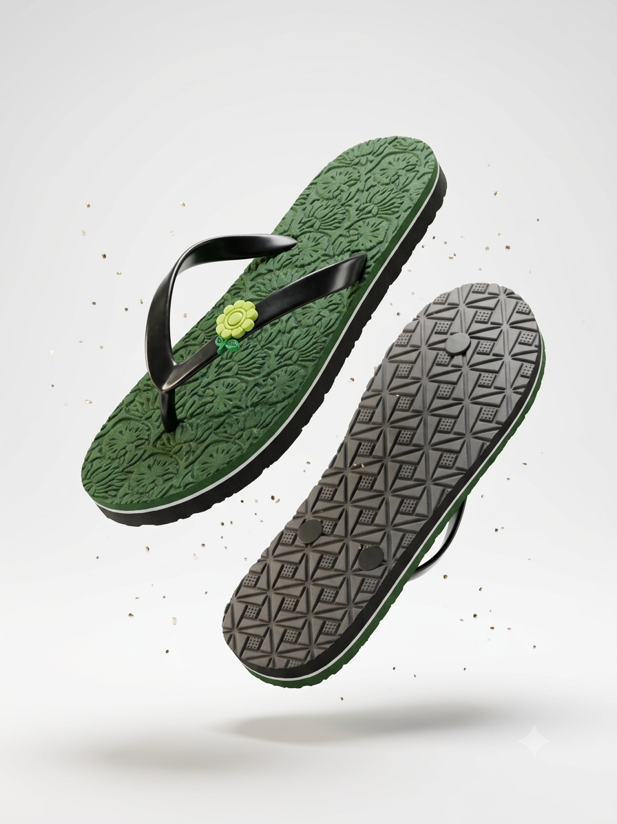 JFF Women Regular Green Slippers - Image 4
