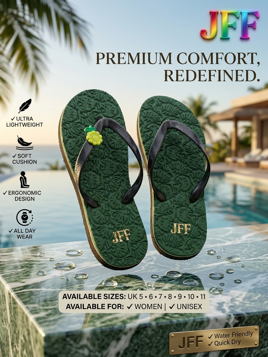 JFF Women Regular Green Slippers - Image 9
