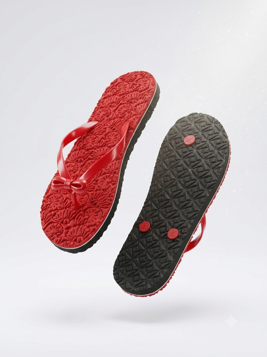 JFF Women Regular Red Slippers - Image 2