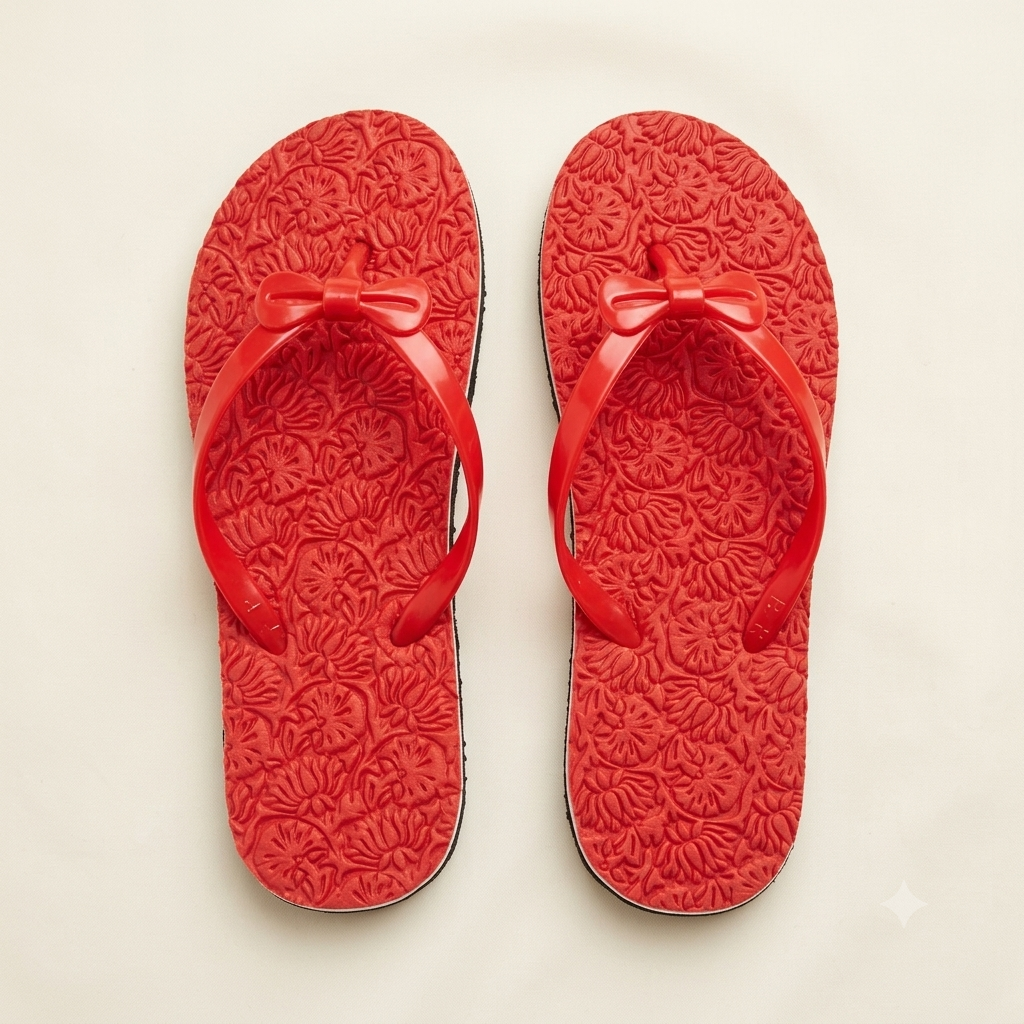 JFF Women Regular Red Slippers - Image 4